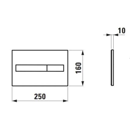 WC suspendu PRO + abattant WC SoftClose PRO + bouton de chasse d'eau à double commande DUAL LIS + module d'encastrement + patin isolant
