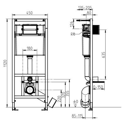 WC suspendu SUBWAY + abattant SoftClose SUBWAY + bouton de chasse VICONNECT + module encastré VICONNECT + joint isolant VICONNECT