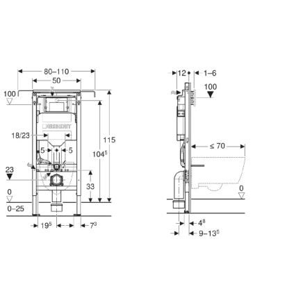 WC suspendu avec bidet intégré TISVILDELEJE 1600W/230V + abattant WC SoftClose à fermeture douce + bouton de chasse SIGMA + module encastré + patin isolant + télécommande