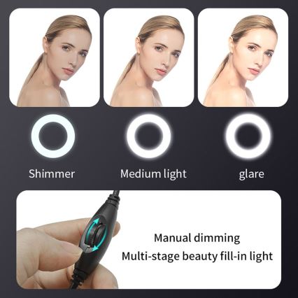Webcam 2K avec éclairage LED à intensité variable