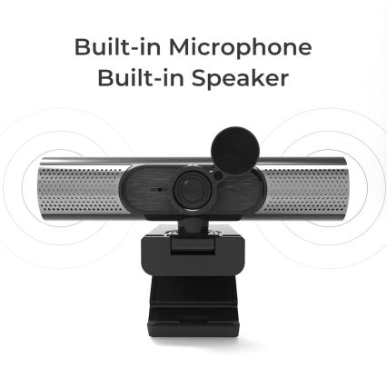 Webcam FULL HD 1080p avec haut-parleurs et microphone