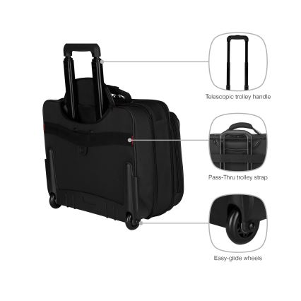 Wenger - Bagages à roulettes 29 l + pochette pour ordinateur portable 15,6" Granada noir