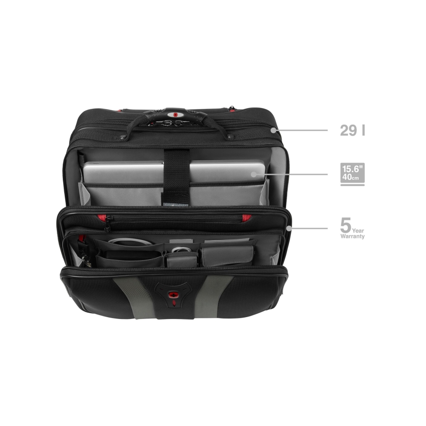 Wenger - Bagages à roulettes 29 l + pochette pour ordinateur portable 15,6" Granada noir