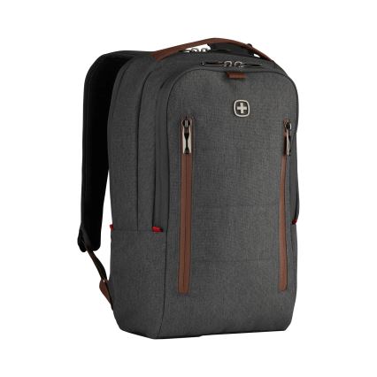 Wenger - Sac à dos pour ordinateur portable 15 l 16" avec pochette pour tablette 12" + crossbody bag Ville Upgrade 2en1 gris