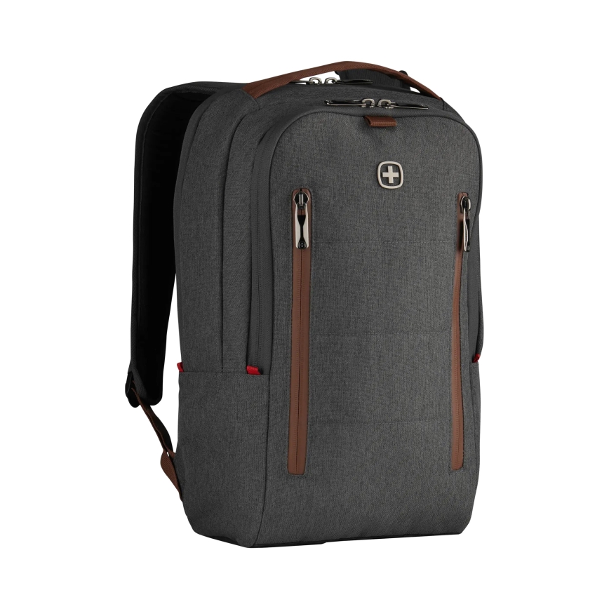 Wenger - Sac à dos pour ordinateur portable 15 l 16" avec pochette pour tablette 12" + crossbody bag Ville Upgrade 2en1 gris