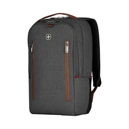 Wenger - Sac à dos pour ordinateur portable 15 l 16" avec pochette pour tablette 12" + crossbody bag Ville Upgrade 2en1 gris