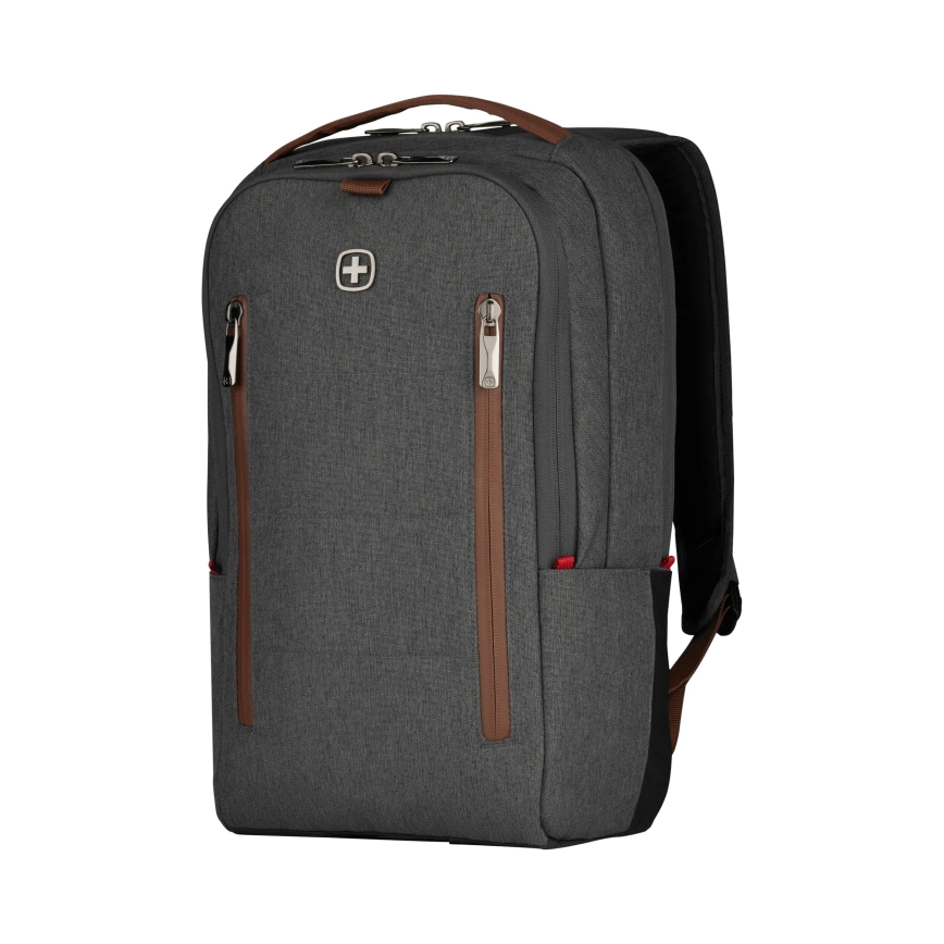 Wenger - Sac à dos pour ordinateur portable 15 l 16" avec pochette pour tablette 12" + crossbody bag Ville Upgrade 2en1 gris
