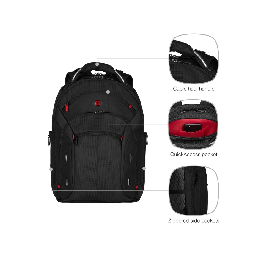 Wenger - Sac à dos pour ordinateur portable 20 l 15" avec pochette pour tablette 10" Gigabyte noir