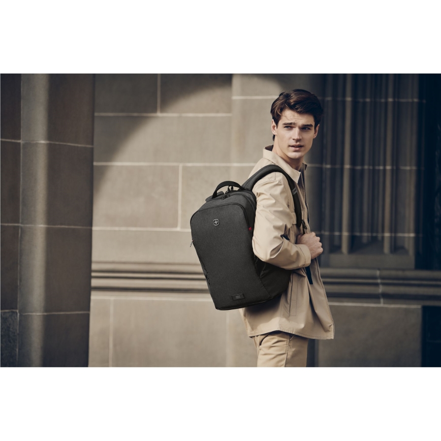 Wenger - Sac à dos pour ordinateur portable 21 l 16" avec pochette pour tablette 10" MX Luminaire noir