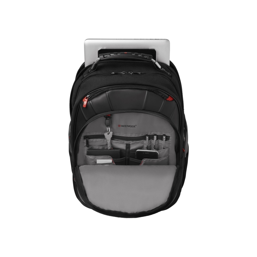 Wenger - Sac à dos pour ordinateur portable 25 l 17" avec pochette pour tablette 12" Pegasus noir/gris