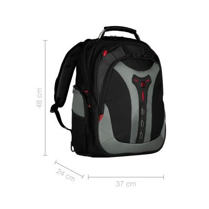 Wenger - Sac à dos pour ordinateur portable 25 l 17" avec pochette pour tablette 12" Pegasus noir/gris