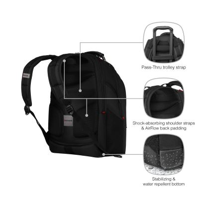 Wenger - Sac à dos pour ordinateur portable 26 l 17" avec pochette pour tablette 10" Ibex Ballistic Deluxe