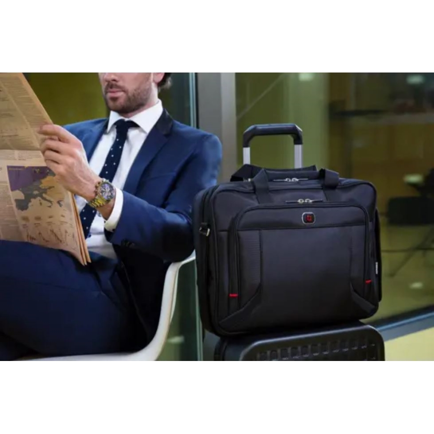 Wenger - Sac pour ordinateur portable 15 l 16" avec pochette pour tablette 10" Prospectus noir