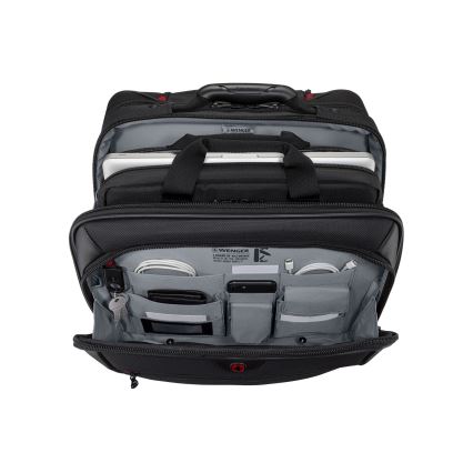 Wenger - Valise de voyage à roulettes 23 l 17" + sacoche pour ordinateur portable 15,4" Potomac noir