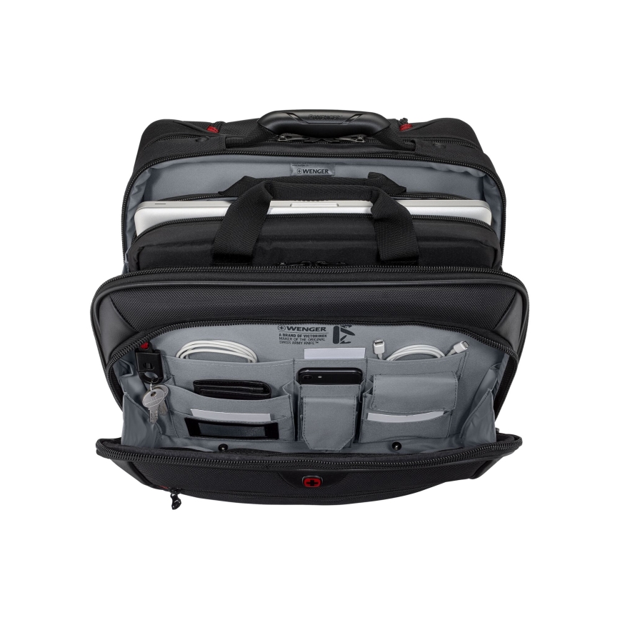 Wenger - Valise de voyage à roulettes 23 l 17" + sacoche pour ordinateur portable 15,4" Potomac noir