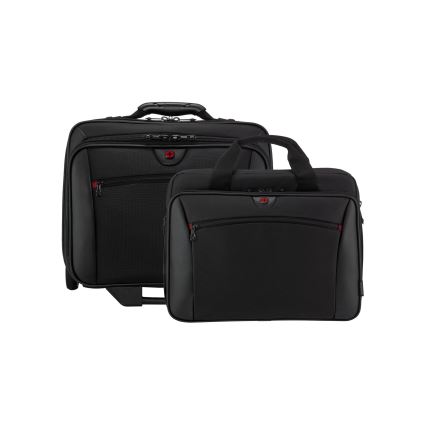 Wenger - Valise de voyage à roulettes 23 l 17" + sacoche pour ordinateur portable 15,4" Potomac noir