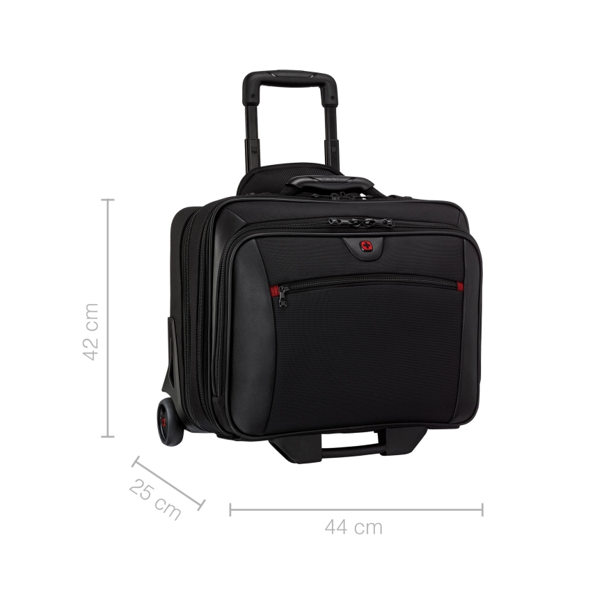 Wenger - Valise de voyage à roulettes 23 l 17" + sacoche pour ordinateur portable 15,4" Potomac noir
