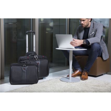 Wenger - Valise de voyage à roulettes 25 l 17" + sacoche pour ordinateur portable 15,6" Patriot noir