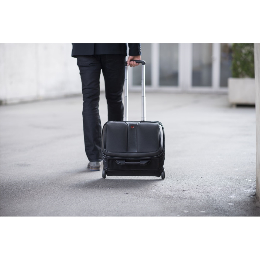 Wenger - Valise de voyage à roulettes 25 l 17" + sacoche pour ordinateur portable 15,6" Patriot noir