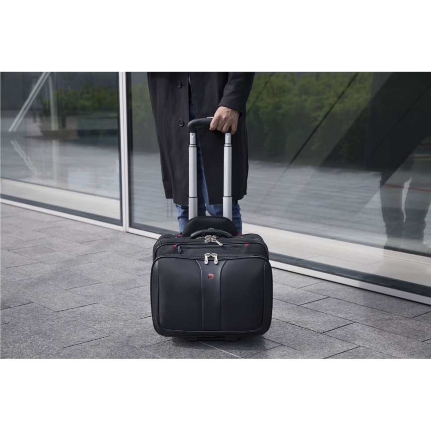 Wenger - Valise de voyage à roulettes 25 l 17" + sacoche pour ordinateur portable 15,6" Patriot noir