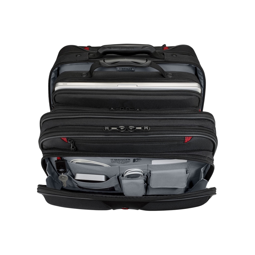Wenger - Valise de voyage à roulettes 25 l 17" + sacoche pour ordinateur portable 15,6" Patriot noir