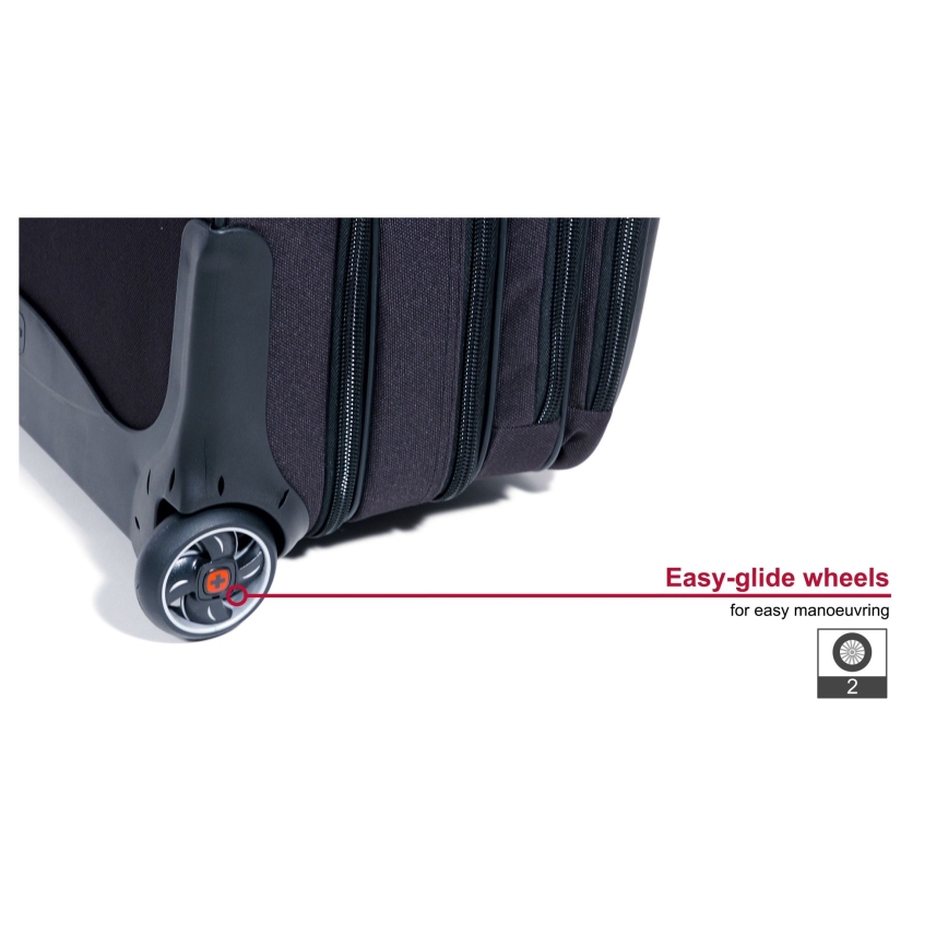 Wenger - Valise de voyage à roulettes 25 l 17" + sacoche pour ordinateur portable 15,6" Patriot noir