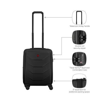 Wenger - Valise de voyage à roulettes 36 l Prymo noir