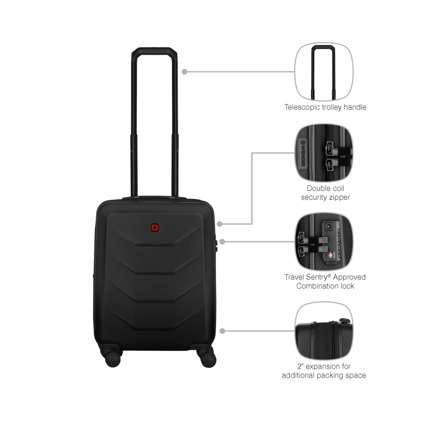 Wenger - Valise de voyage à roulettes 36 l Prymo noir