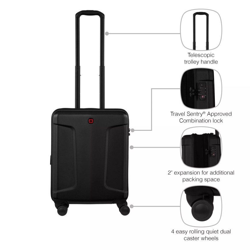 Wenger - Valise de voyage à roulettes 39 l Legacy noir