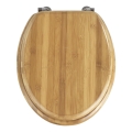 WENKO 144726100 - Abattant WC BAMBOO 34x41 cm brun/argenté