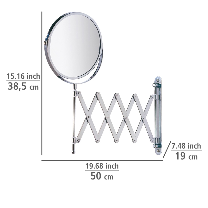 WENKO 15165100 - Miroir de maquillage EXCLUSIVE 19x38,5 cm chrome brillant