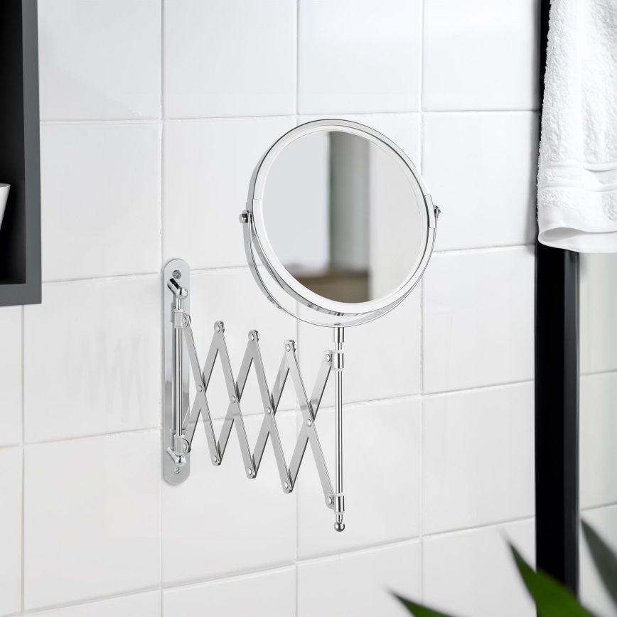 WENKO 15165100 - Miroir de maquillage EXCLUSIVE 19x38,5 cm chrome brillant