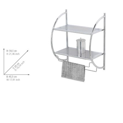 WENKO 15173100 - Étagère EXCLUSIVE 45,5 x 54,5 cm en chrome brillant