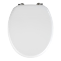 WENKO 154008100-WC abattant WC VALENCIA 43 x 36 cm blanc/argenté