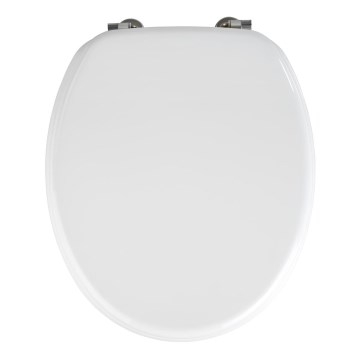 WENKO 154008100-WC abattant WC VALENCIA 43 x 36 cm blanc/argenté