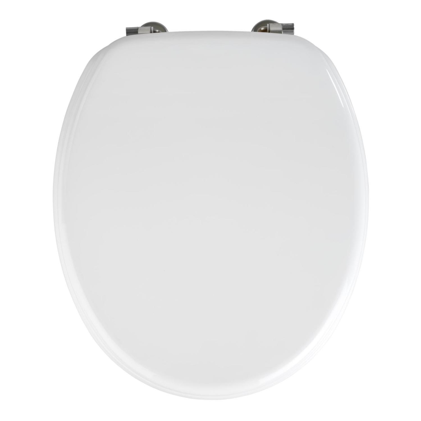 WENKO 154008100-WC abattant WC VALENCIA 43 x 36 cm blanc/argenté