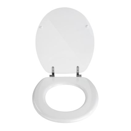WENKO 154008100-WC abattant WC VALENCIA 43 x 36 cm blanc/argenté