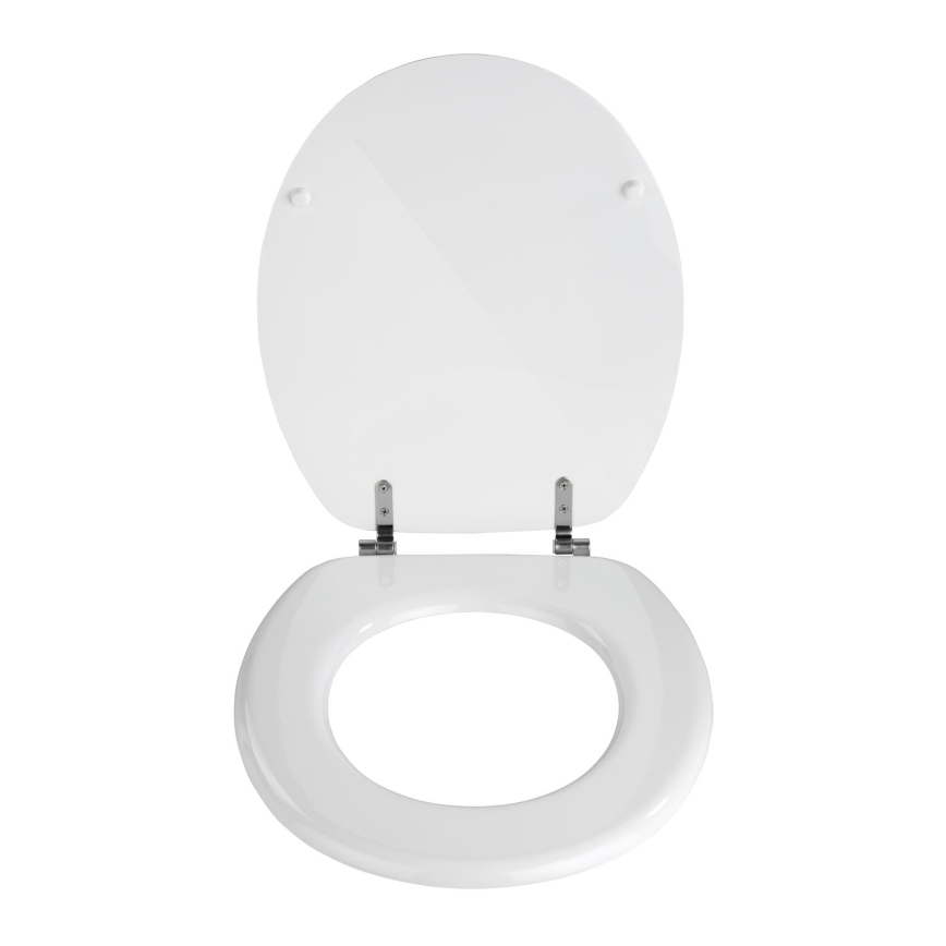 WENKO 154008100-WC abattant WC VALENCIA 43 x 36 cm blanc/argenté