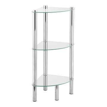 WENKO 15850100 - Étagère YAGO 30x74 cm inox/argent/transparent