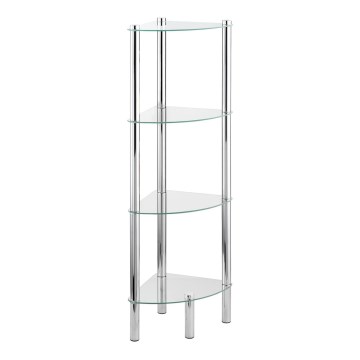 WENKO 15852100 - Étagère YAGO 30 x 104 cm inox/argenté/transparente