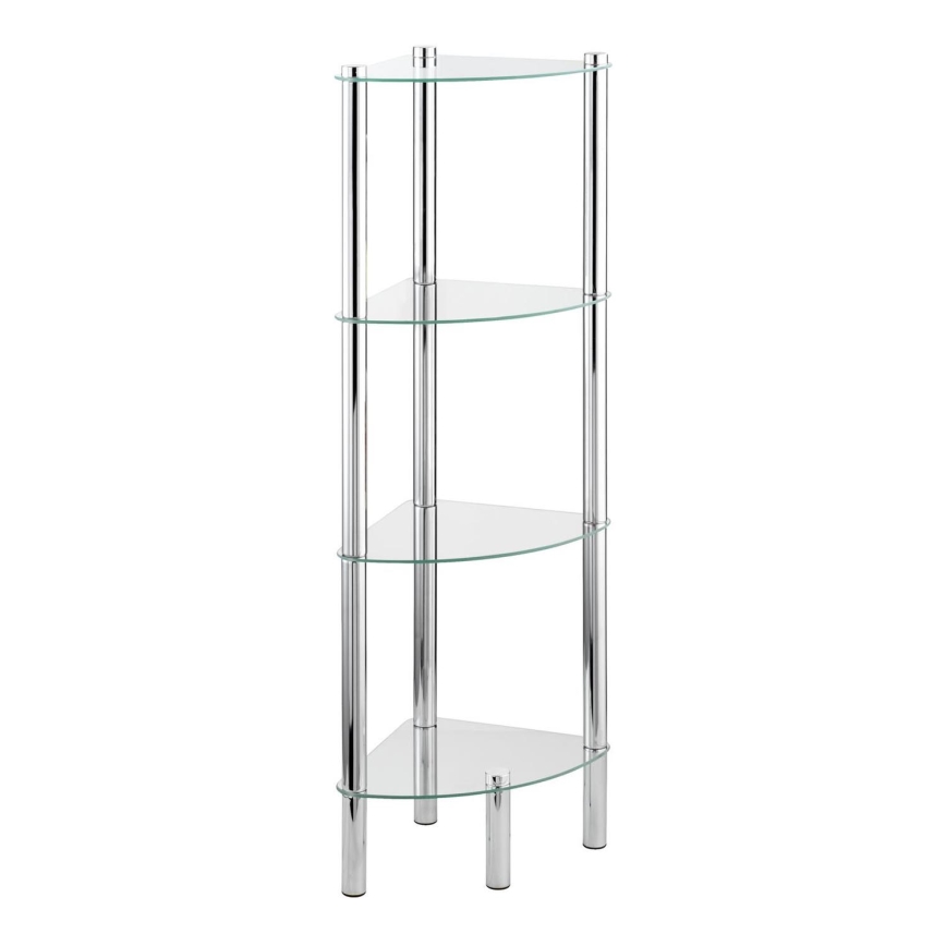 WENKO 15852100 - Étagère YAGO 30 x 104 cm inox/argenté/transparente