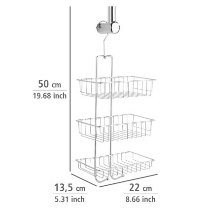 WENKO 15888100 - Étagère NIVALA 22x50 cm chrome brillant
