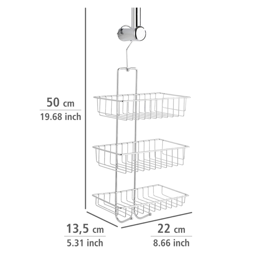 WENKO 15888100 - Étagère NIVALA 22x50 cm chrome brillant