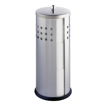 WENKO 16636100 - Porte-rouleau de papier toilette ANCONA 13x34 cm inox/argenté