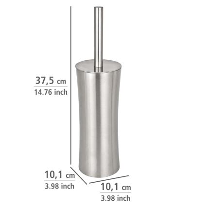 WENKO 16742100 - Brosse WC PIENO 10x37,5 cm inox/satiné