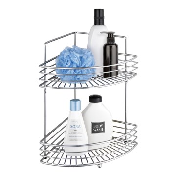 WENKO 16821100 - Étagère d'angle MILANO 31,5x37 cm chrome brillant