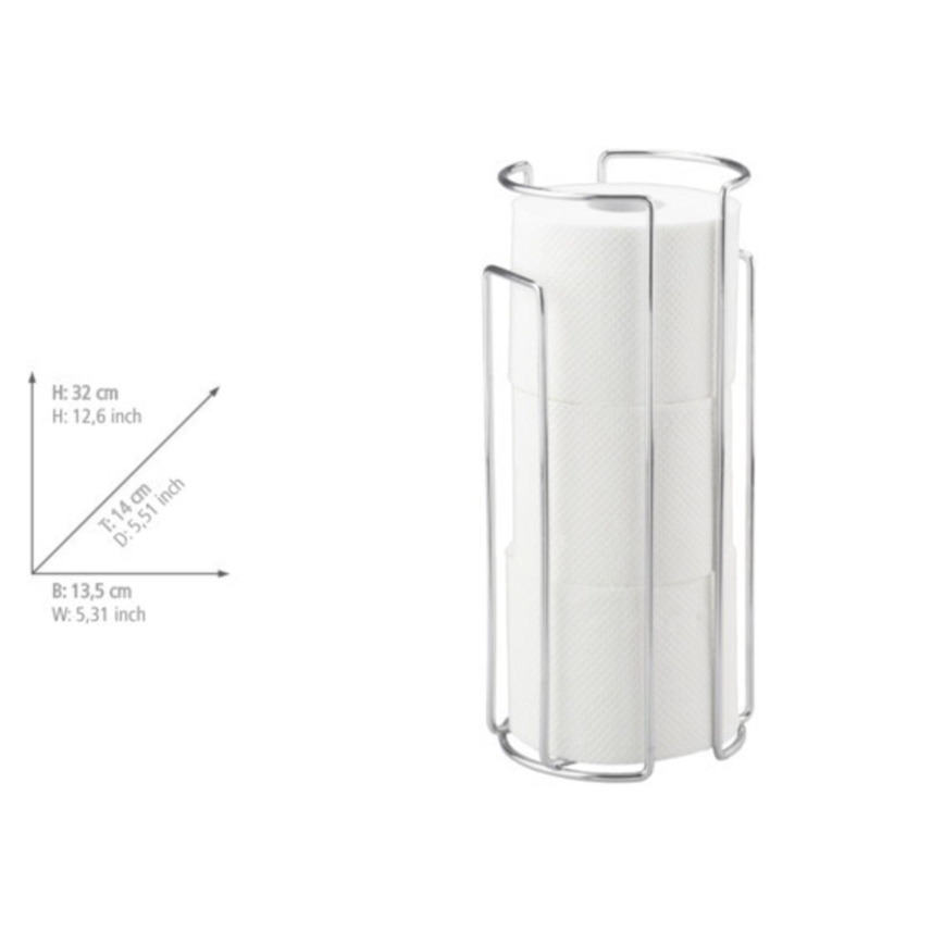 WENKO 16825100 - Porte-rouleau de papier toilette MILANO 13,5x32 cm chromé brillant