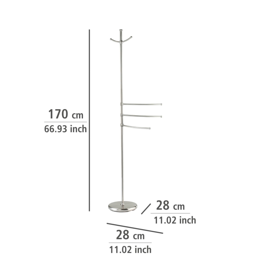 WENKO 16827100 - Support ADIAMO 28x170 cm argenté