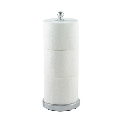WENKO 16878100 - Porte-rouleau de papier toilette VITERBO 14x35 cm argenté