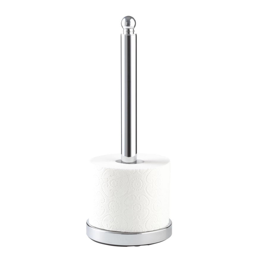 WENKO 16878100 - Porte-rouleau de papier toilette VITERBO 14x35 cm argenté